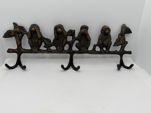 Coat hook rack monkey cast - monkey,