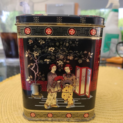 Vintage oriental tea caddy - vintage,