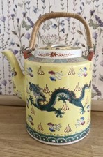 Vintage Yellow Dragon Teapot