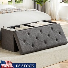 Storage Ottoman Bench W/ High