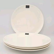 4x Dartington Dinner Plates Fine Bone China 27cm White Elegant Classic Coupe 