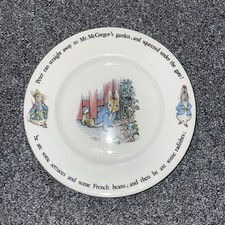 Vintage Peter Rabbit Beatrix Potter Wedgwood Eutrauria &Barleston Plate Dish 8”
