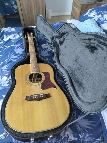 Acoustic guitar with hard - hard, case