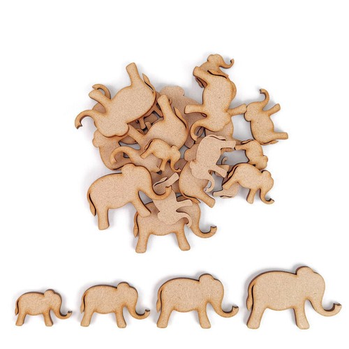Baby elephant mdf craft shapes - baby,