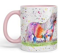 Shetland Pony Horse Pet Watercolour Art Coloured 330 ml Mug Cup