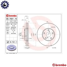 2x BRAKE DISC 09.7931.11 FOR