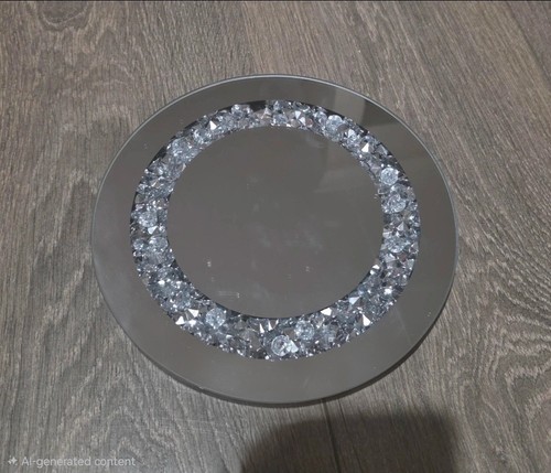 Mirrored jewelled candle - mirrored, &