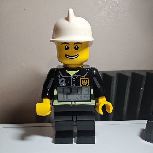 Rare lego fireman alarm - fireman, clock