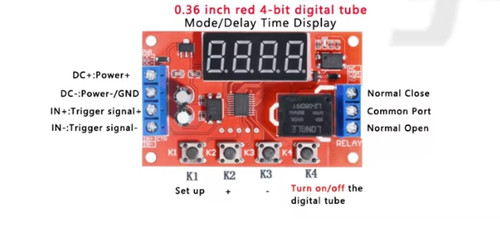 Time delay relay module switch - delay,