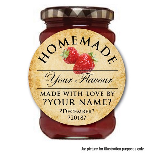 Personalised jam pot lid jar - lid,