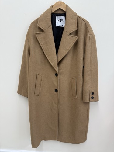 Zara womens camel longline - zara,