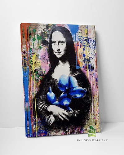 Mona lisa with - with, graffiti