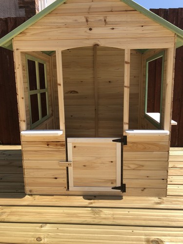 Wooden playhouse kids garden - kids,