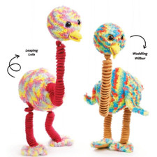 Crochet pattern pair of really cute emu / ostrich style marionette puppets  353