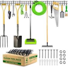 Wall Mounted Tool Rack 160cm – Heavy Duty Garage Hanger for Garden Equipment