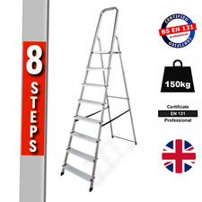 Aluminium Platform Steps | 8 Tread | Trade & DIY | EN131 150KG