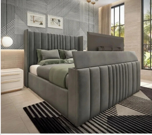Manhattan upholstered bed - upholstered, tv