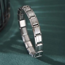 Classic Italian Engraved Nomination Starter Bracelet With 18 Removable Links UK