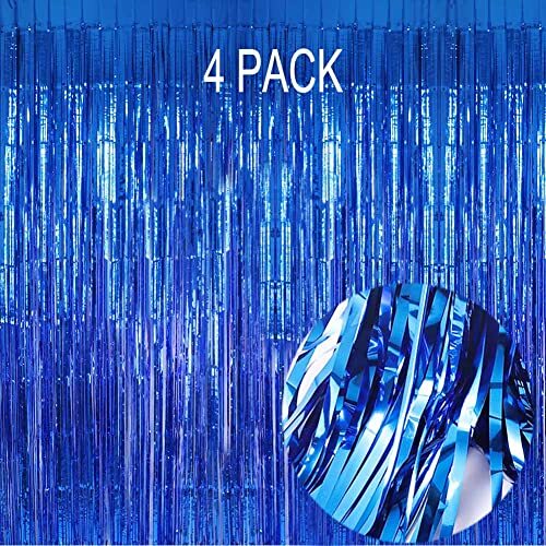 Foil fringe curtain pack - 4,