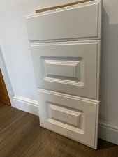 GLOSS WHITE  KITCHEN 3 DRAWER FRONT SET 2 X 400 X 285 And 1 X 400 X 140 DZ696