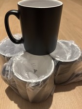 Mugs Set of 5 Black Coffee Tea