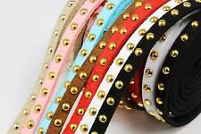 Soft Band With Rivets Artificial Suede 5 MM 1 M Colour Choice, WLB-9