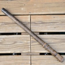 Vintage 23" Solid Police Issued Night Stick Club Baton Ribbed Handle MUST READ