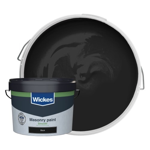 Smooth masonry paint 10l - masonry, black