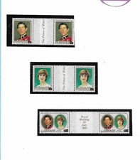 Aitutaki 1981 Royal Wedding Gutter pairs  MNH