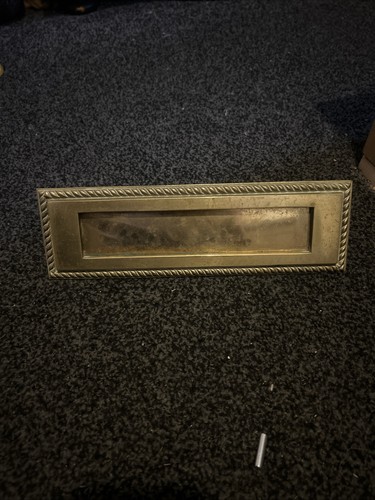 Vintage brass letter - vintage, box