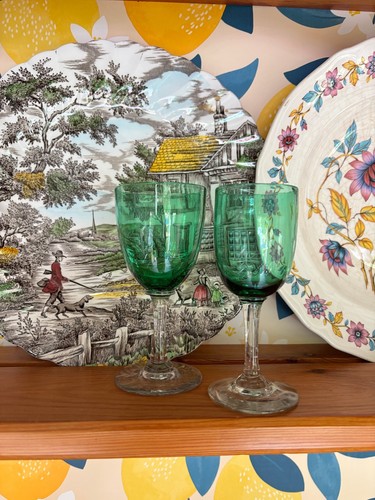 Two vintage bristol green - vintage,