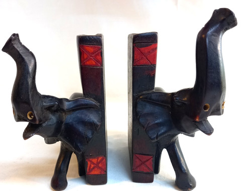 Ethnic vintage bookend - bookend, pair