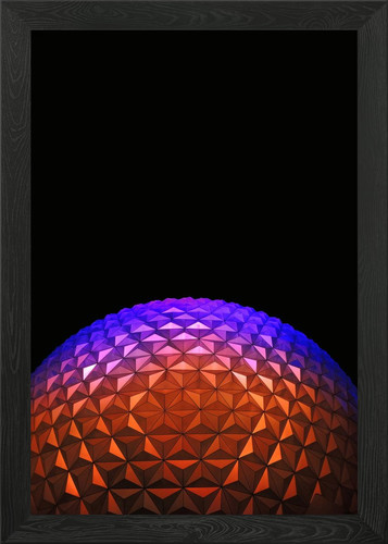 Geodesic dome night framed - at,