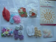 CLEAROUT JOB LOT  10 SMALL  X PACKS OF CARD MAKING EMBELLISHMENTS.  (SET 2 )
