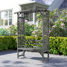 Grey Wooden Garden Arbour with