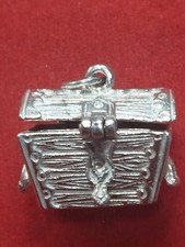 Vintage Pirate Treasure Chest & Goblet Sterling Silver Pendant/Bracelet Charm