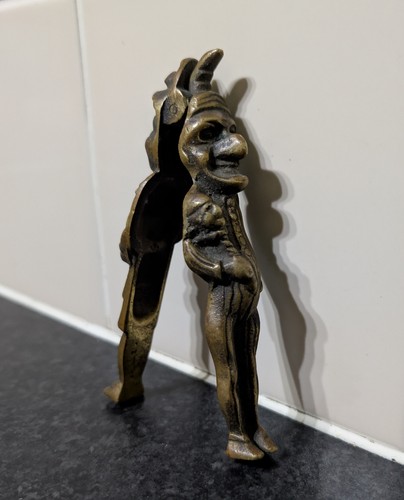 Vintage brass punch judy - punch, nut