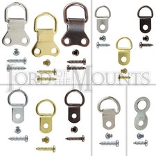D Rings DRings D-Rings & Screws Framing Hang Picture Frame Photo Canvas Hanging