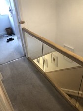 Oak full glass staircase - full,