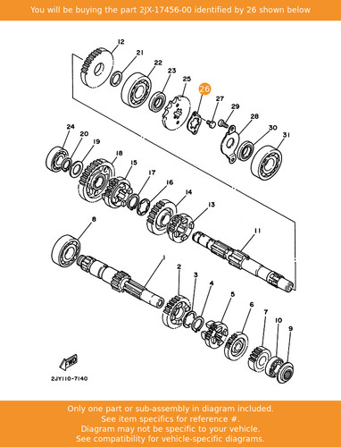 Yamaha holder sprocket - yamaha,