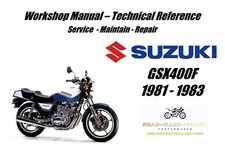 Suzuki GSX400F GSX400 F Service Repair Workshop Manual USB 1981 - 1983