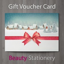 Christmas Gift Voucher Blank Beauty Salon Card Coupon Massage Therapist A7+ Env.