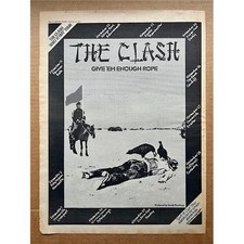 CLASH GIVE 'EM ENOUGH ROPE (A) POSTER SIZED original PUNK music press advert fro