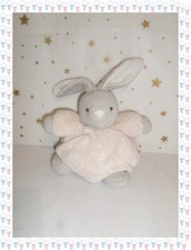 Kaloo Light Pink Gray Rabbit Ball Feather Plush Blanket