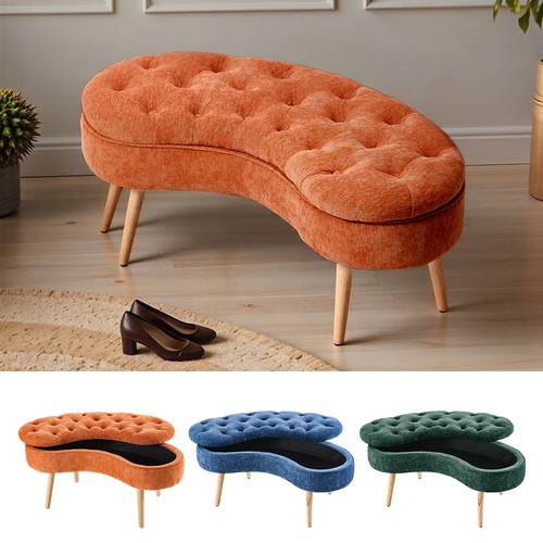 Upholstered footstool with - footstool,