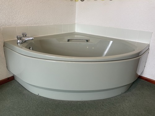 Green vintage corner bath - vintage,