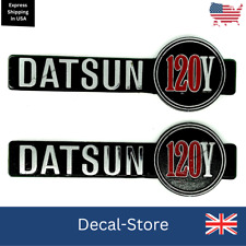 Datsun 120Y Left & Right Fender Logo Badge Emblem