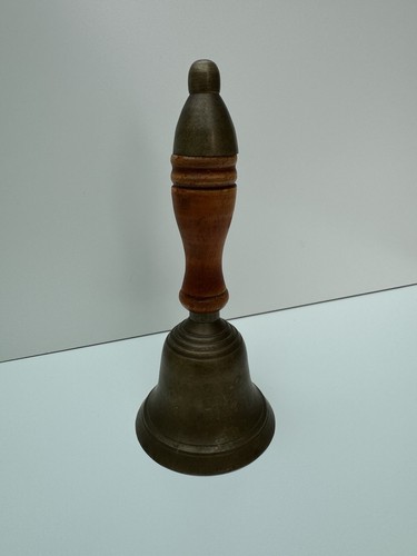 Vintage solid brass hand - solid, bell
