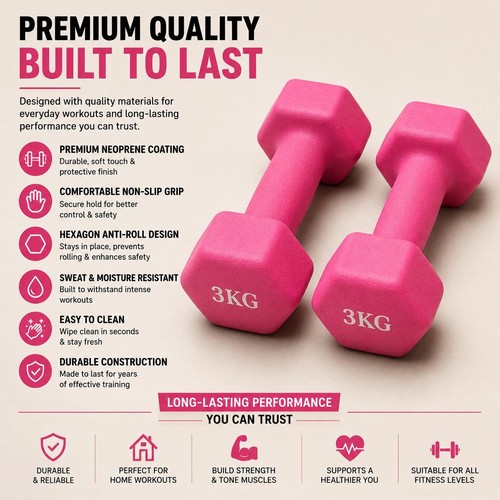 Hex dumbbells pair neoprene - dumbbells,