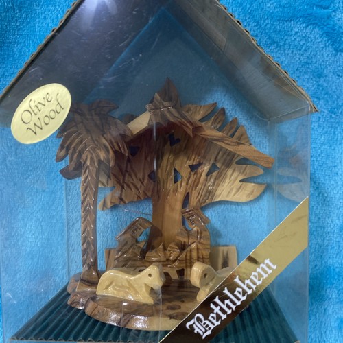 Olive wood nativity scene holy - wood,